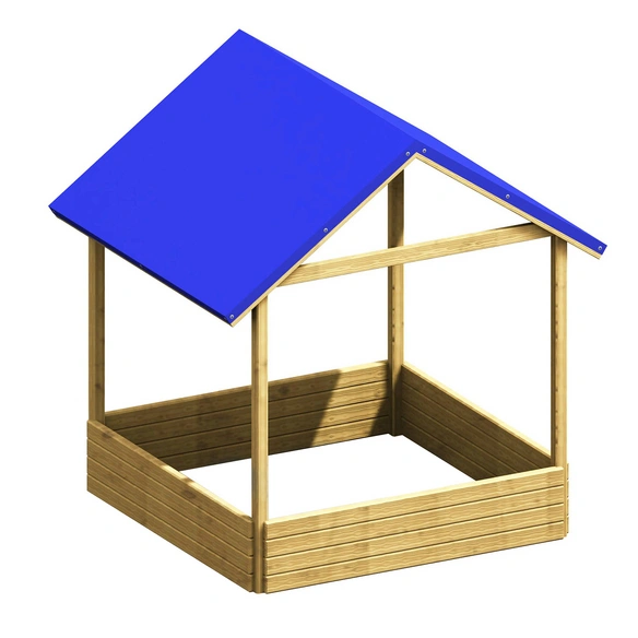 Sandkasten »MORITZ «, BxL: 134 cm x 134 cm, Holz natur