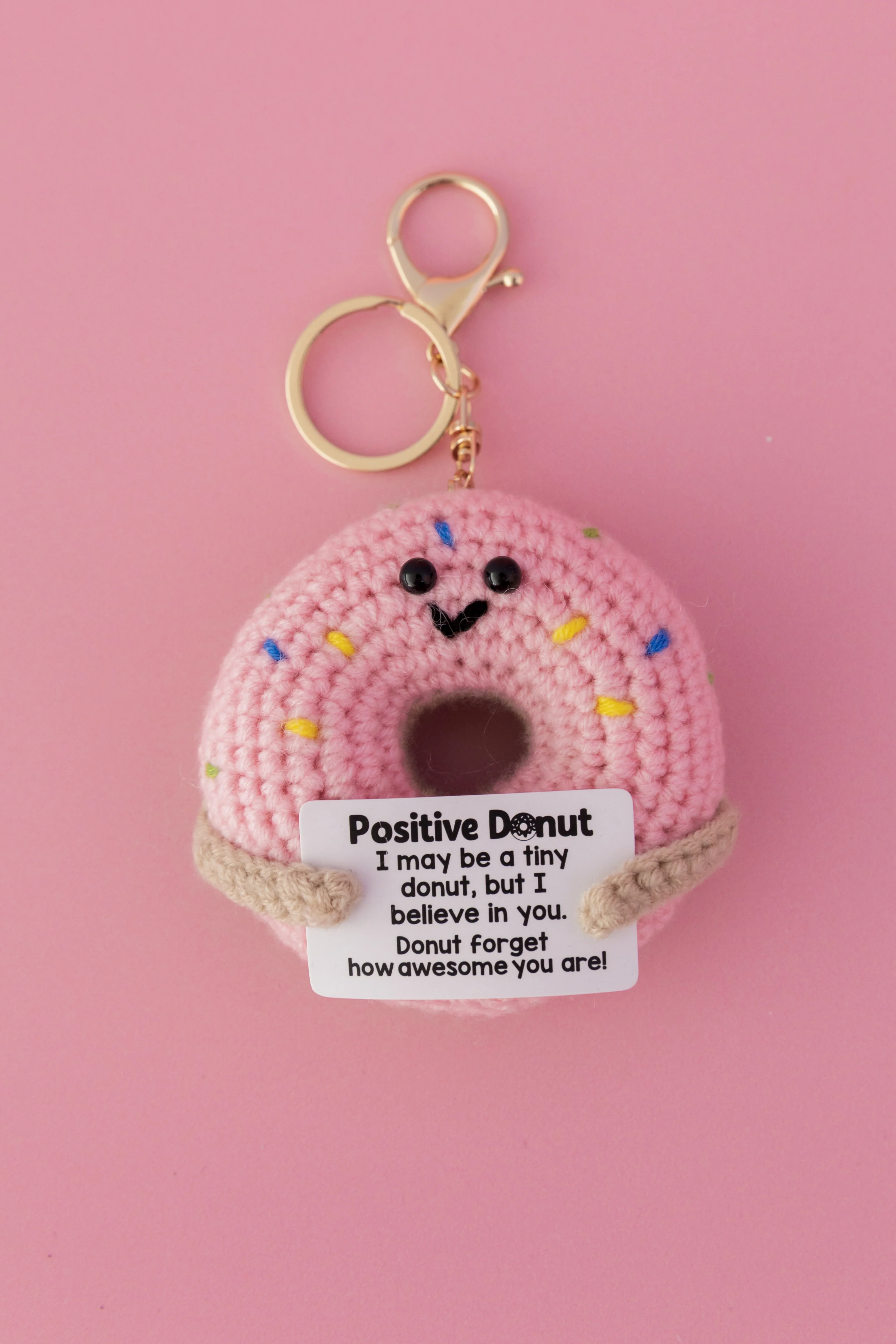 Positive Doughnut Keychain