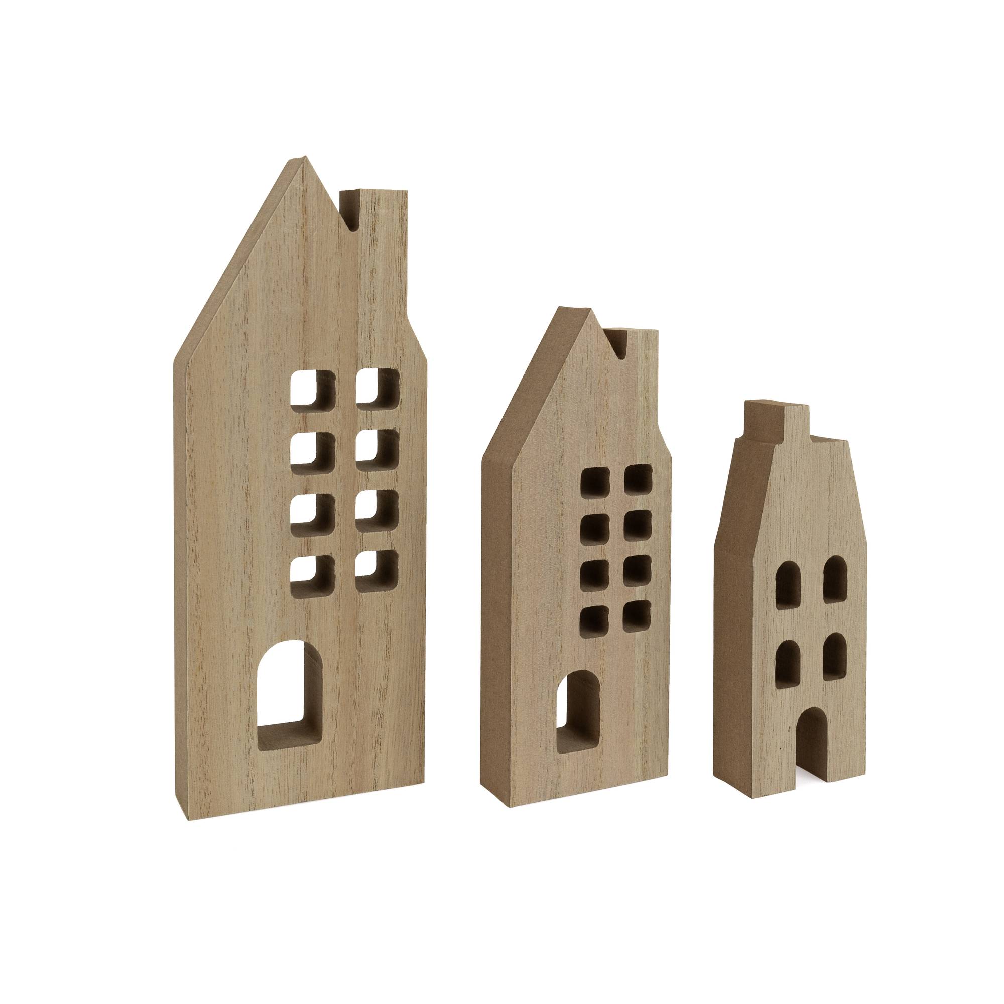 Wooden Houses 3 Pack