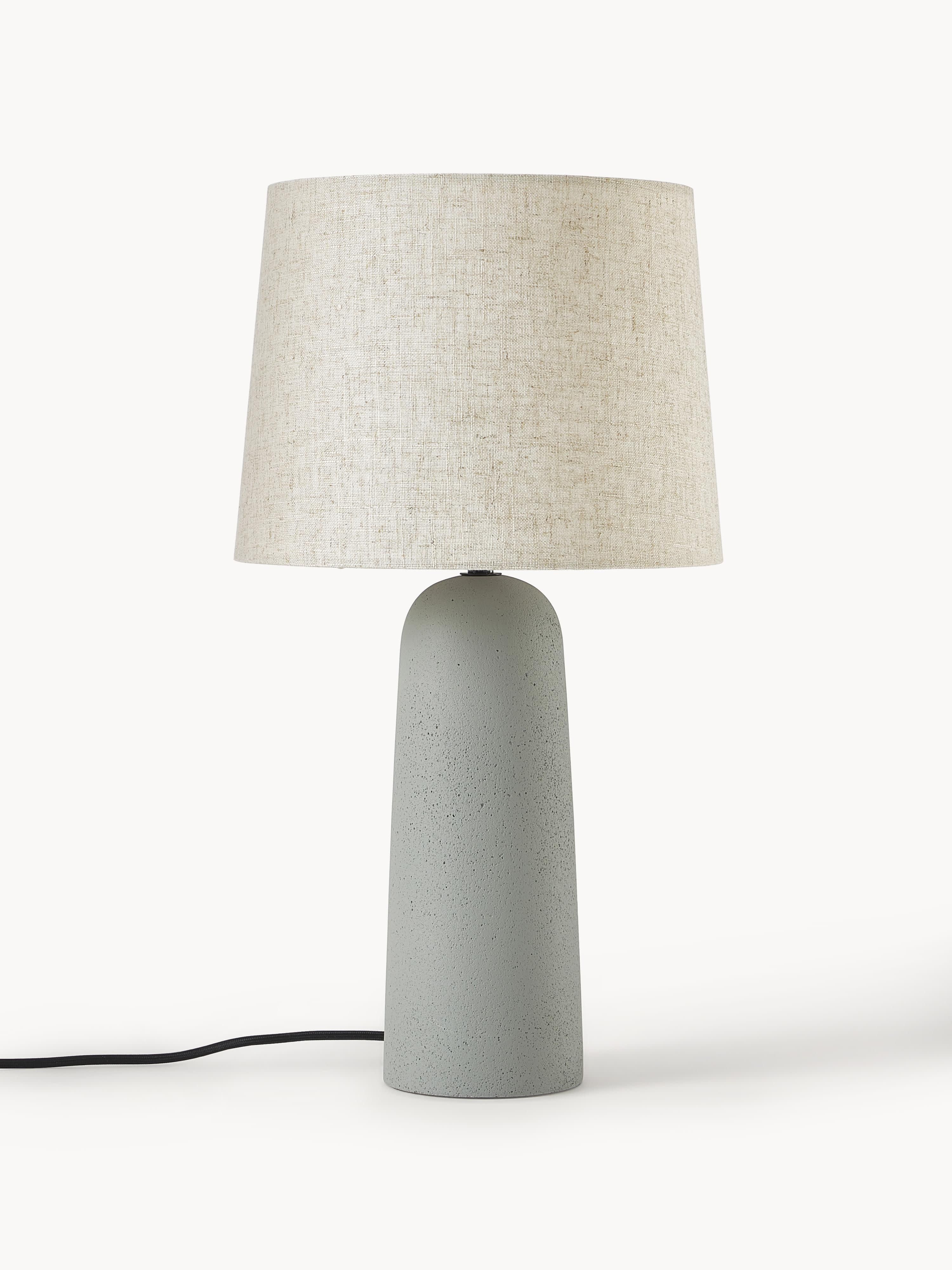 Große Tischlampe Kaya mit Betonfuß