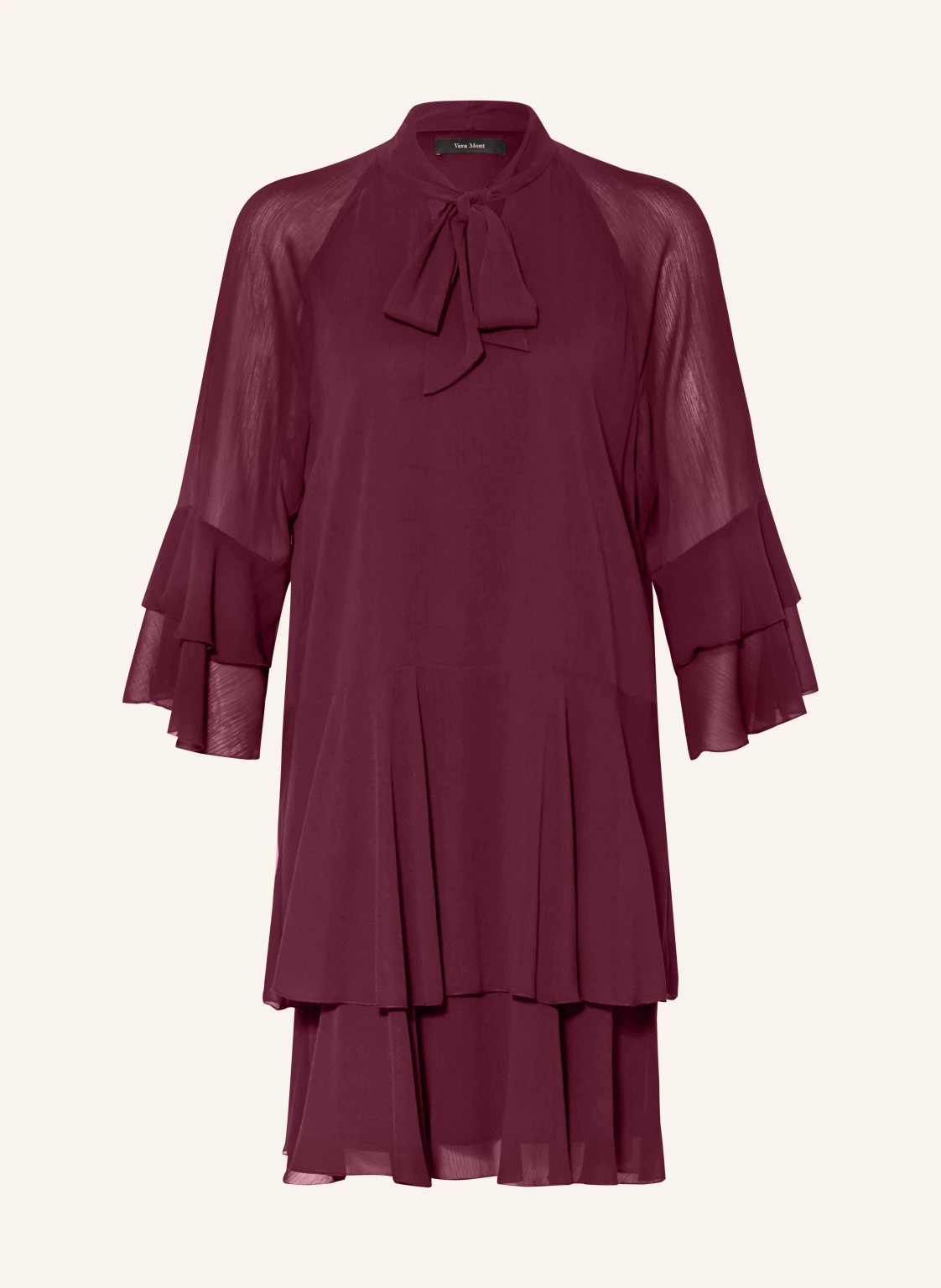Vera Mont Cocktailkleid mit Schluppe und Volants