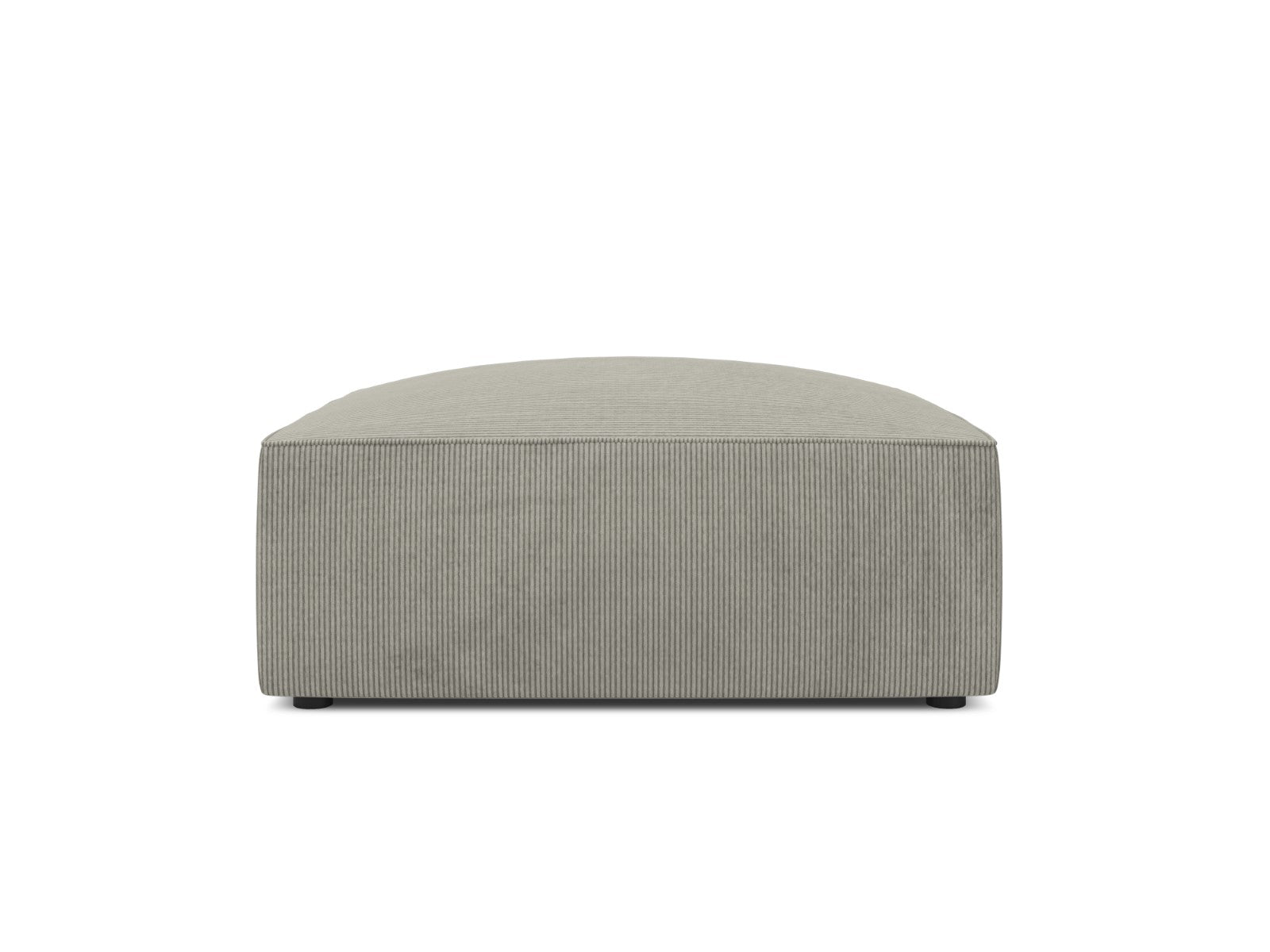 Micadoni Poef Ruby ribfluwelen, lichtgrijs - 93x93x40cm