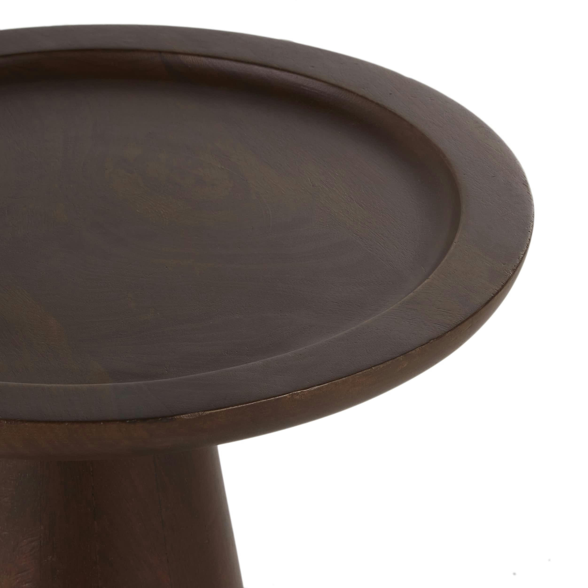 RONNIE - Bout de canapé en bois de manguier massif