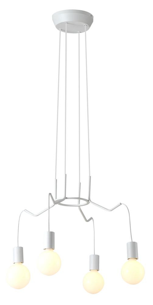 Lampa wisząca biała Basso 4xE27x40W wym: 100x57x57 cm Candellux
