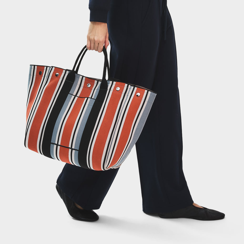 Hadleigh Place - Cabana Stripe - Large Open Top Tote