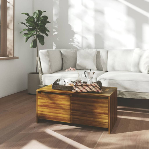 Stolik Kawowy Ława Stół Brązowy 90x50x41.5 Do Salonu Do Pokoju