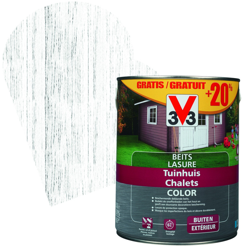 Lasure Chalets Color ice white 2,5   0,5 L gratuit V33