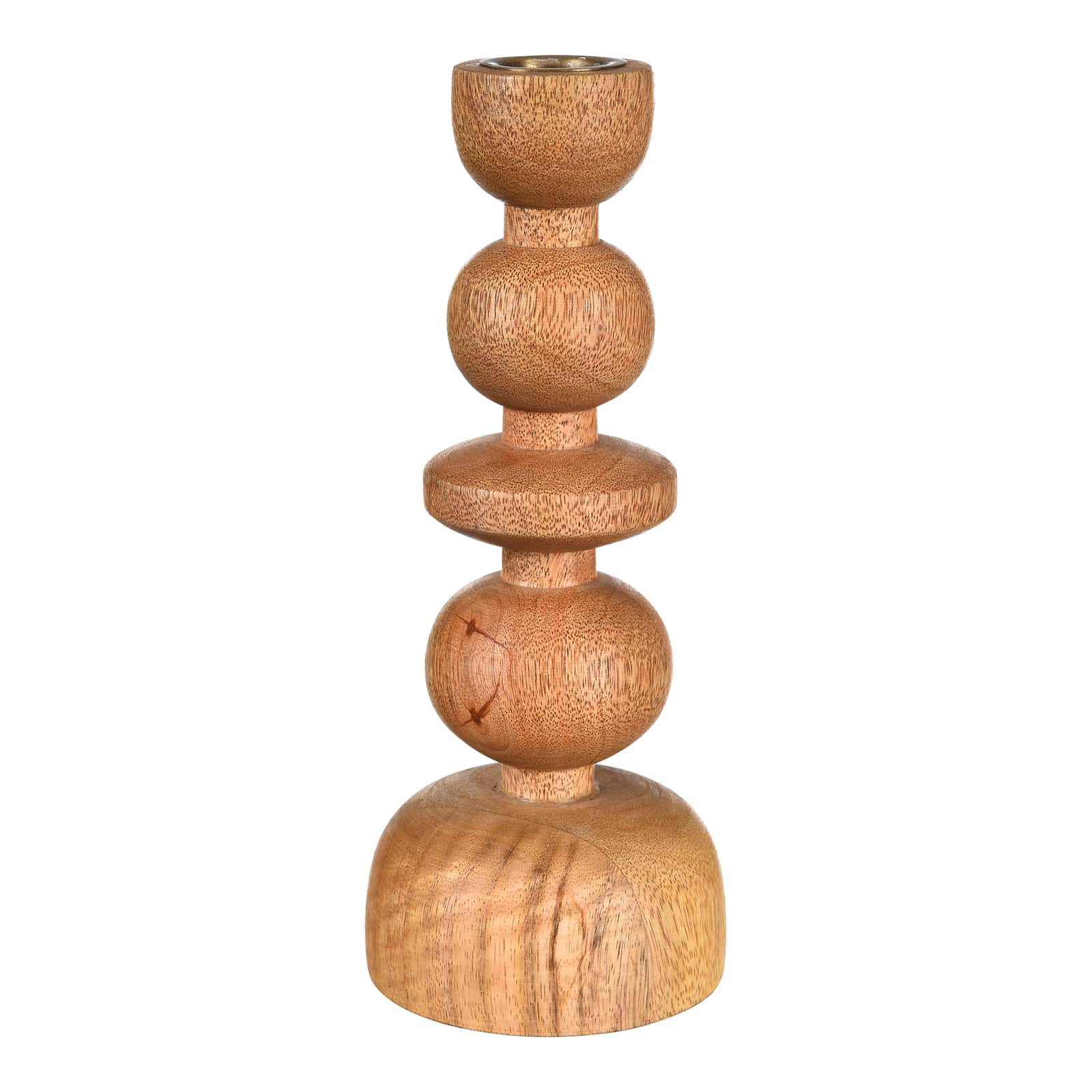 Stabkerzenhalter Mani Beige, ⌀ 8 cm, H 200 mm