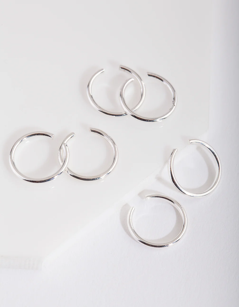 Silver Mini Faux Body Jewellery Rings
