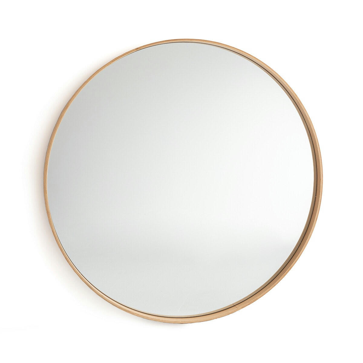 Miroir rond plaqué chêne Ø120 cm, Alaria