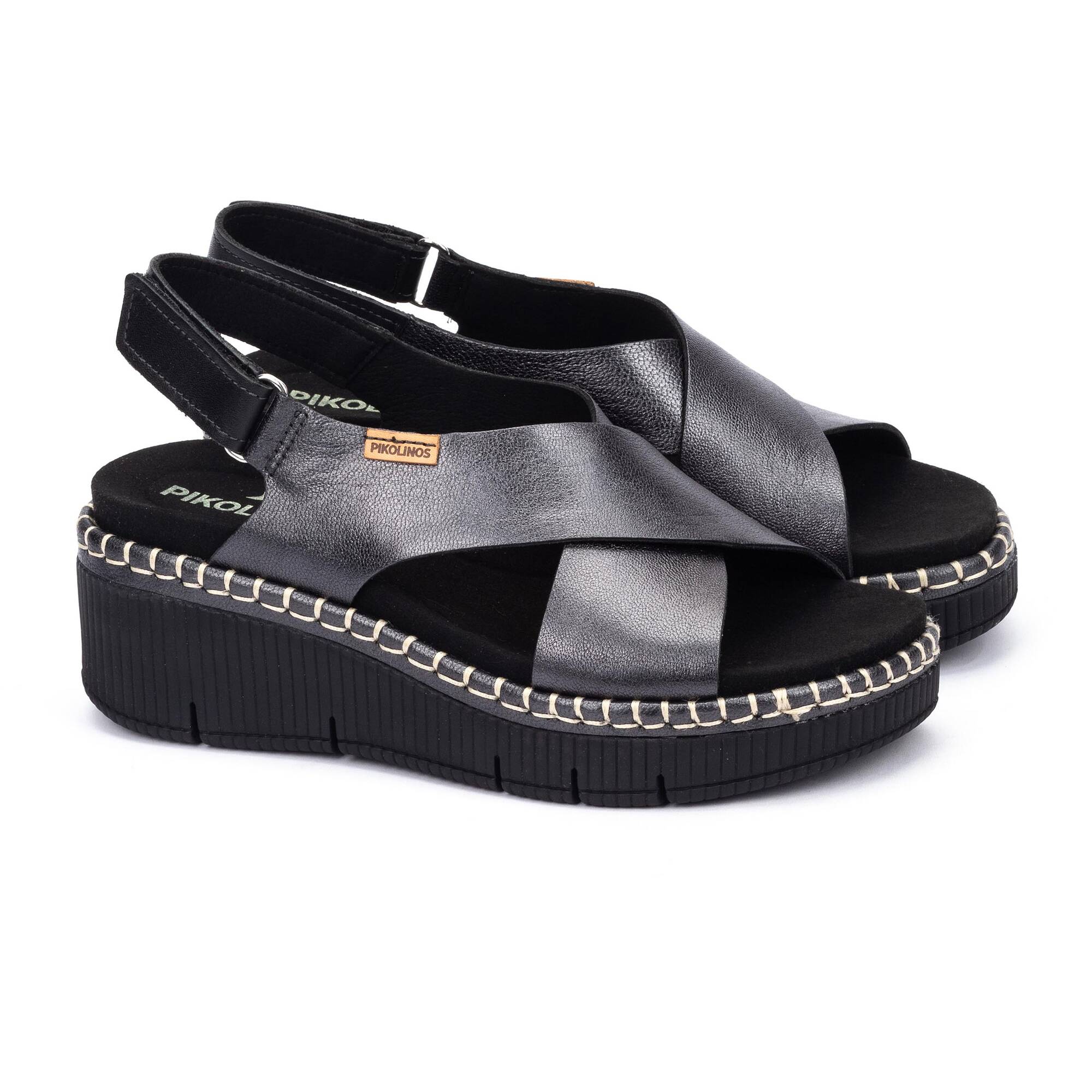 GOMERA - Sandalias con cierre adherente y cuña para mujer