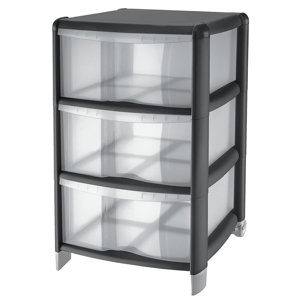 Tour de rangement 3 tiroirs 20L