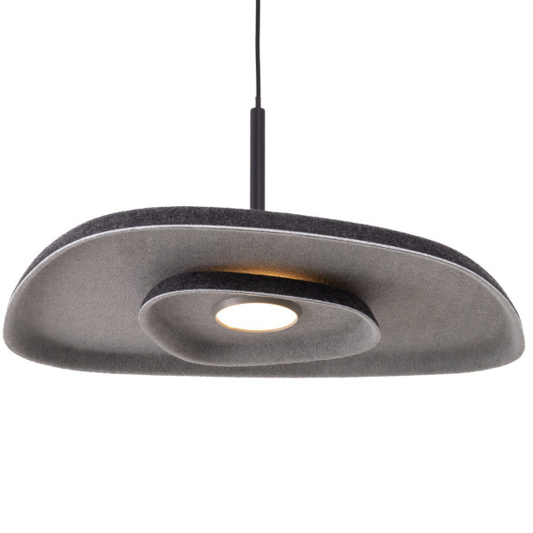 Lampa wisząca DEUX czarno-szara LED 1x5W Ciepła biel 482lm Maxlight