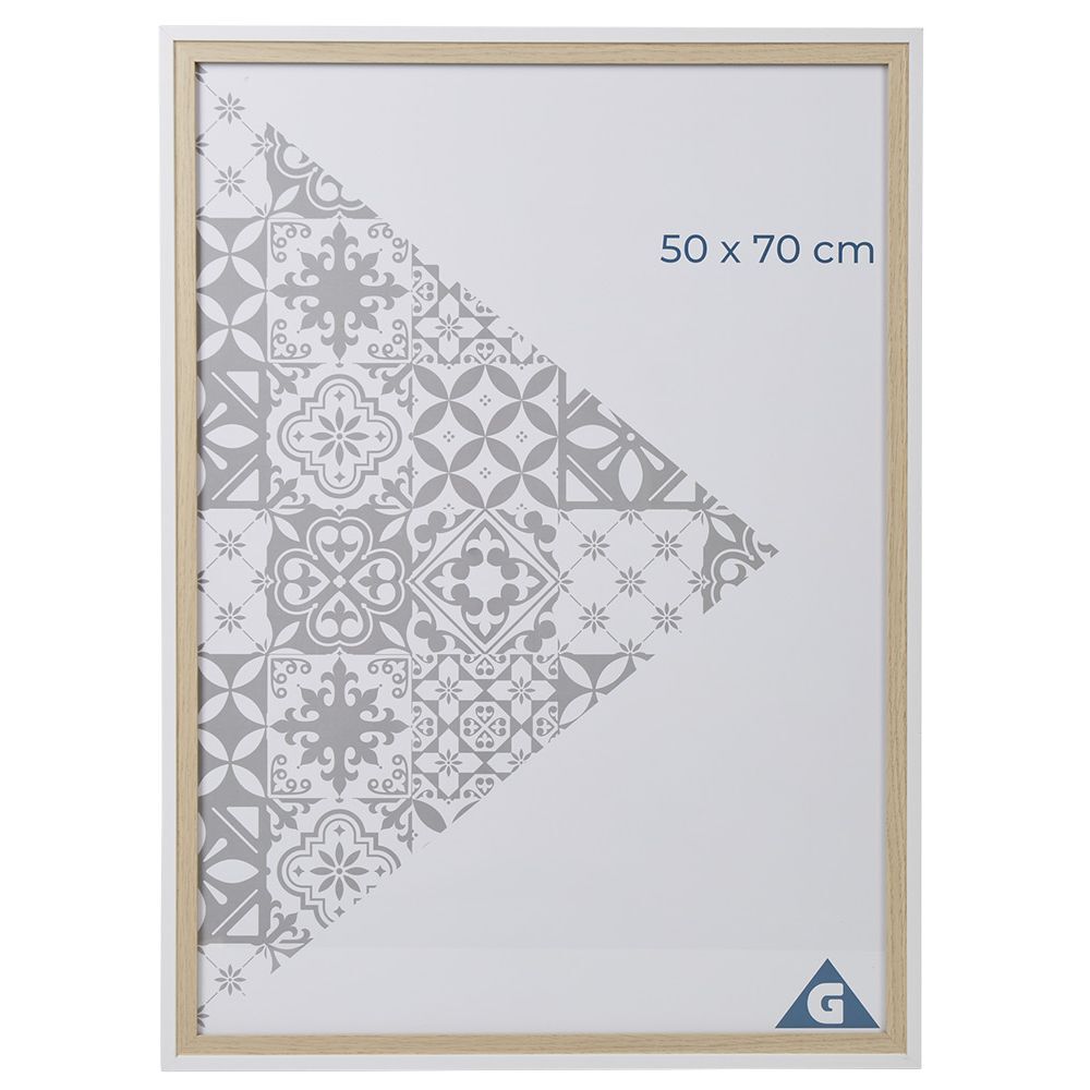 Cadre photo plastique effet bois 54x74cm pour photo 50x70cm