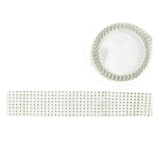 Diamante Effect Mesh Band 8 Rows 1.5m