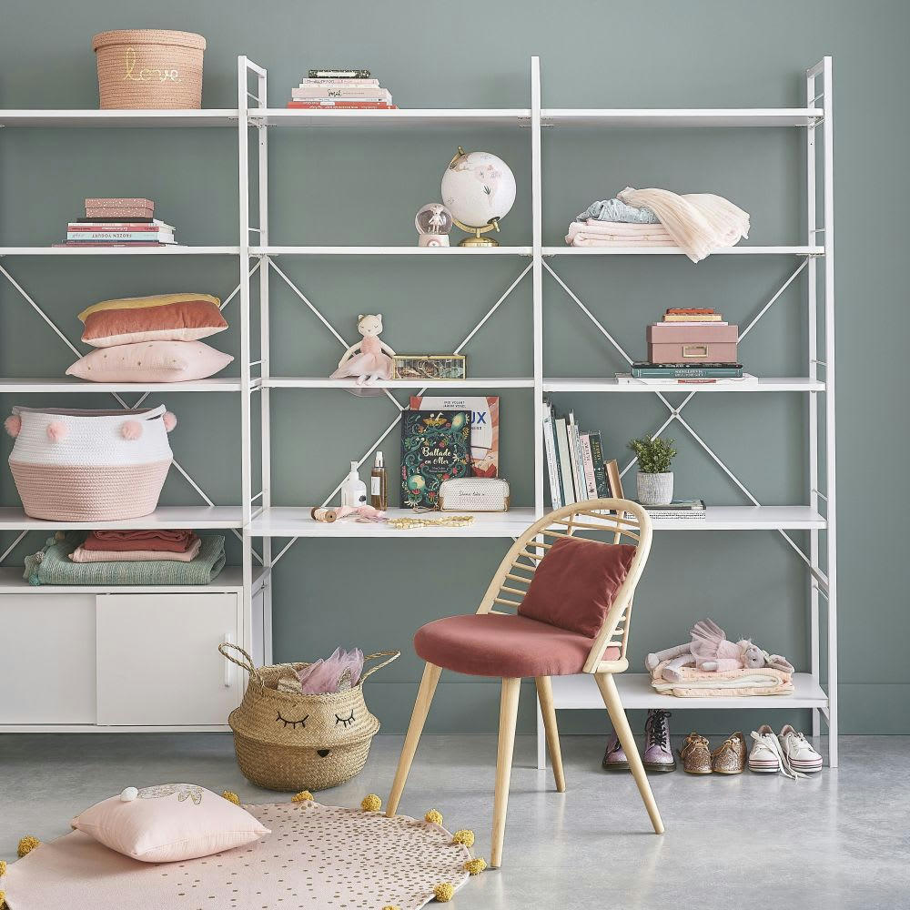 SIWA - Globe terrestre carte du monde rose en métal doré