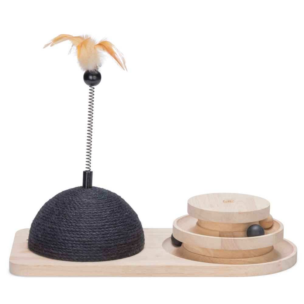 Designed by Lotte Wooden Play Tower & Scratching Ball Maia