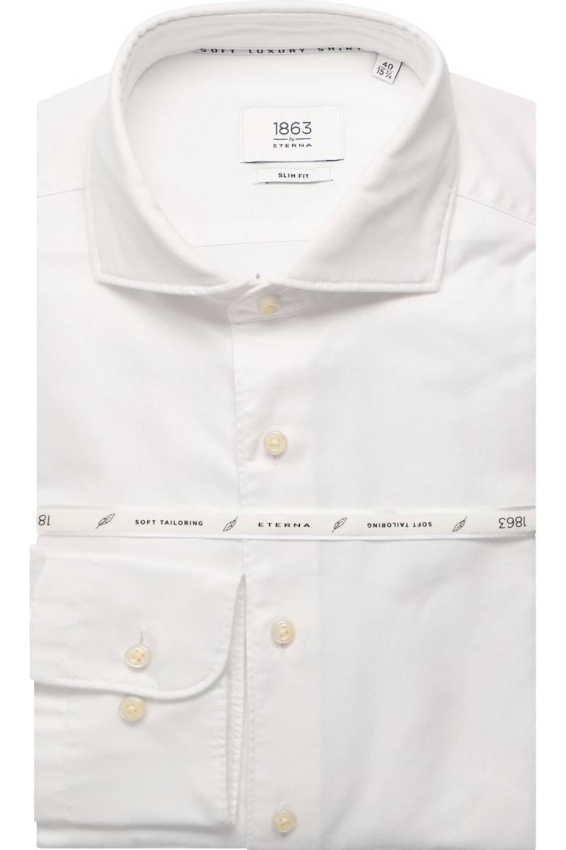 ETERNA 1863 Soft Tailoring Slim Fit Hemd weiss, Einfarbig