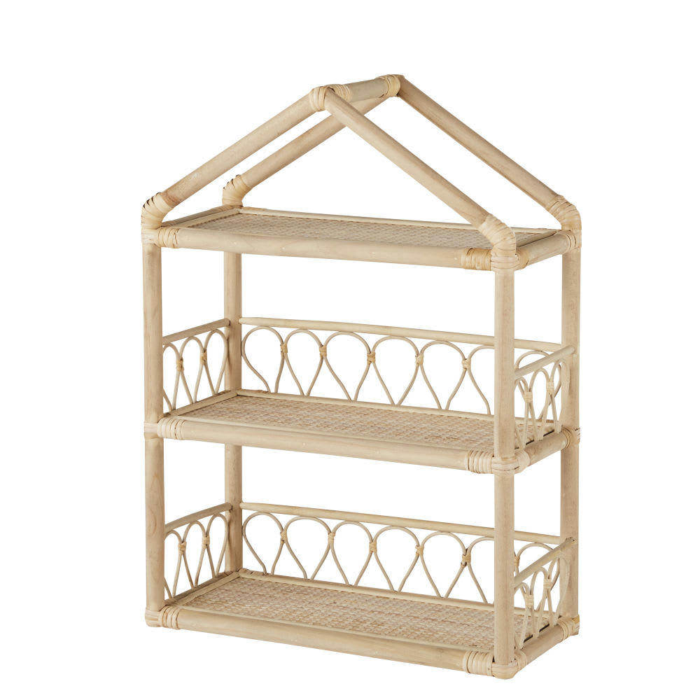 MADRID - Etagère murale maison cannage en rotin