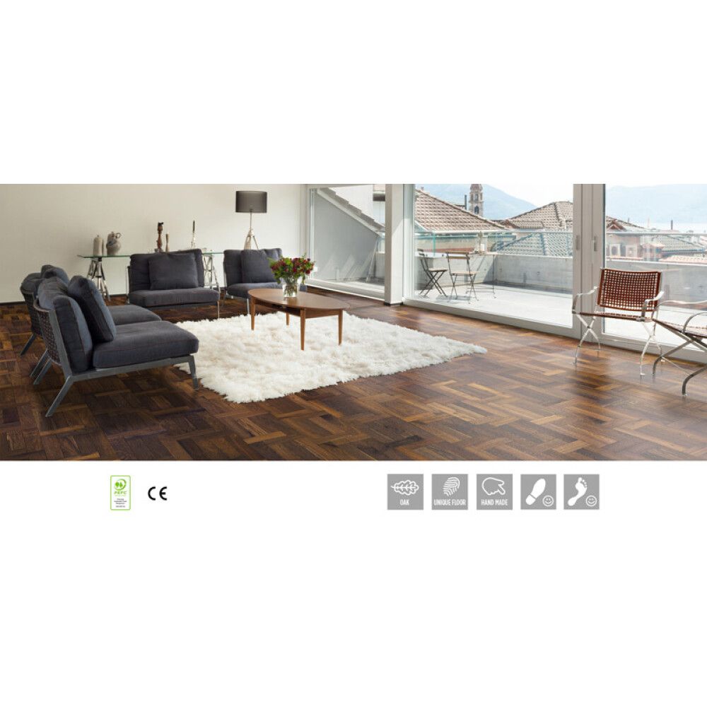 PARKETTGULV NQD KALMAR EIK MØNSTERBREDDE 2,23M²/PK