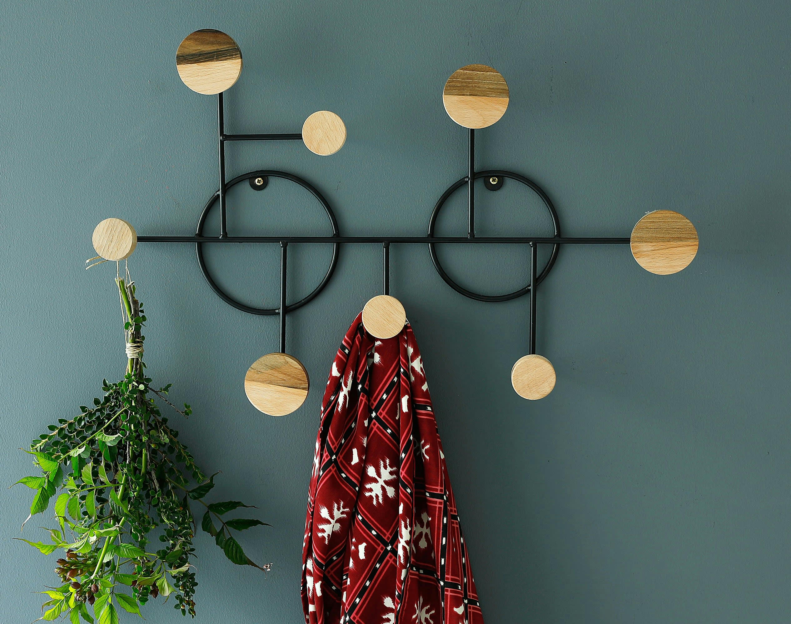 GODFREY - Porte-manteau en métal noir