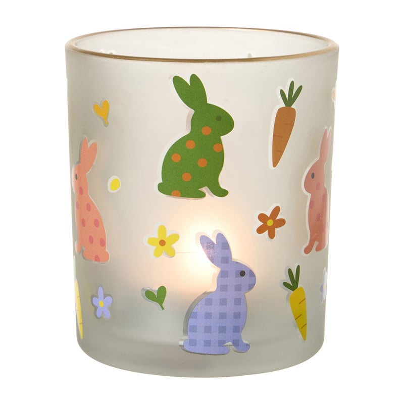Waxinelichthouder konijn - multikleur - diverse varianten