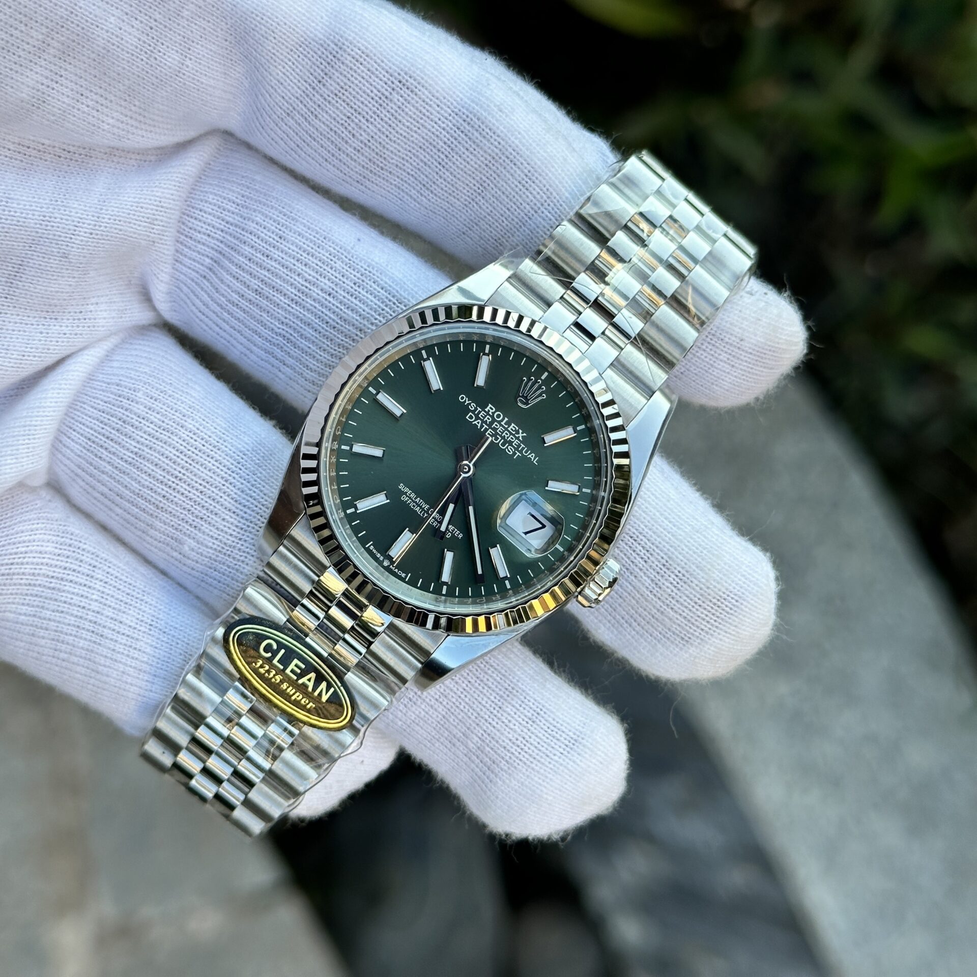Rolex Datejust 126334 904L Steel Green Dial 36mm Jub Super Clone