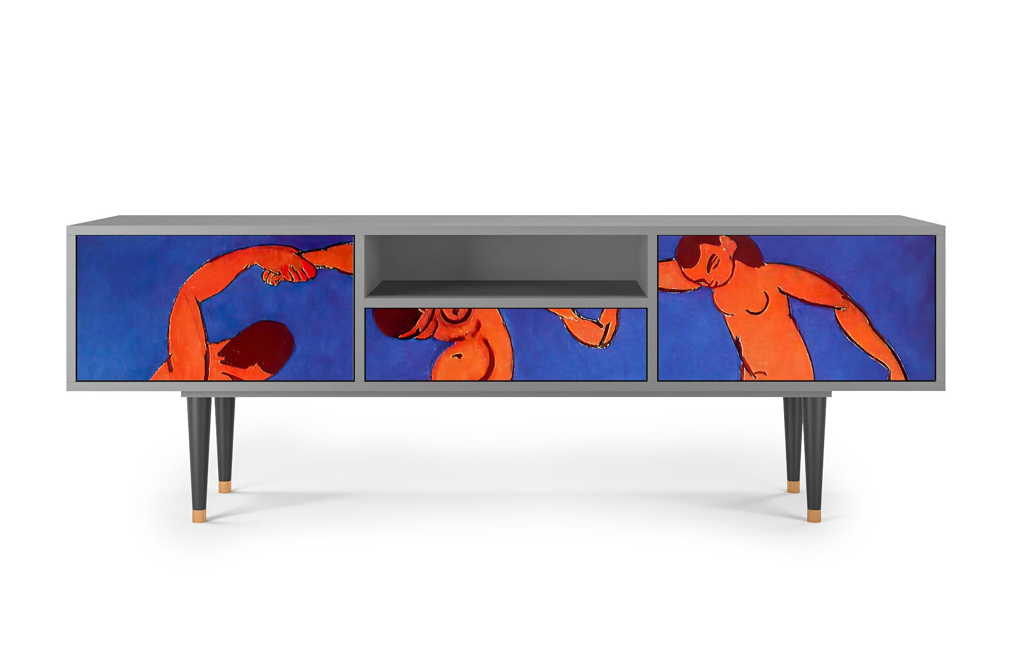 THE DANCE BY HENRI MATISSE - Meuble TV  multicolore 1 tiroir et 2 portes L 170 cm