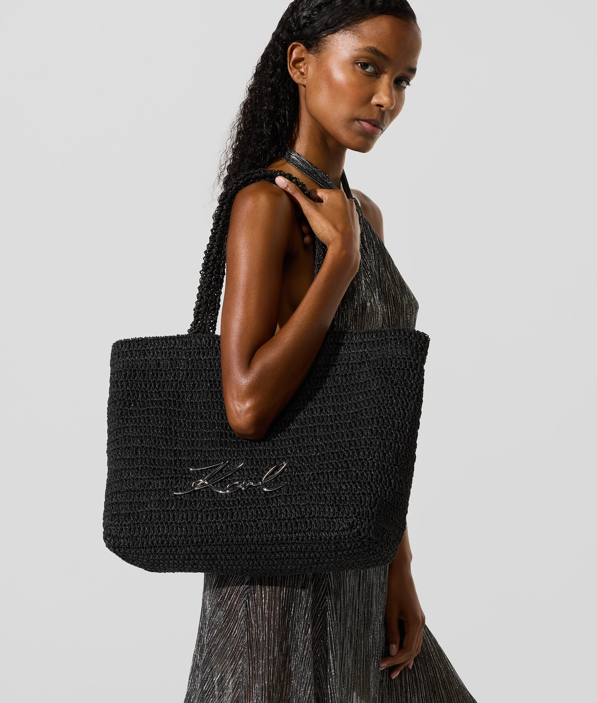 Sac de plage en crochet K/Signature