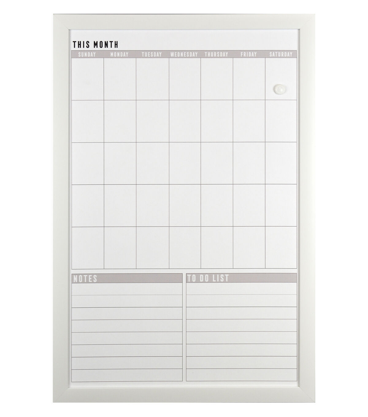 Wipe Off Monthly Calendar Board