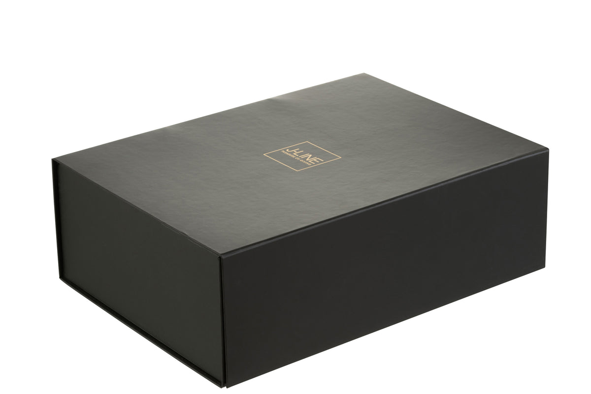 J-Line geschenkdoos - papier - zwart - larrge