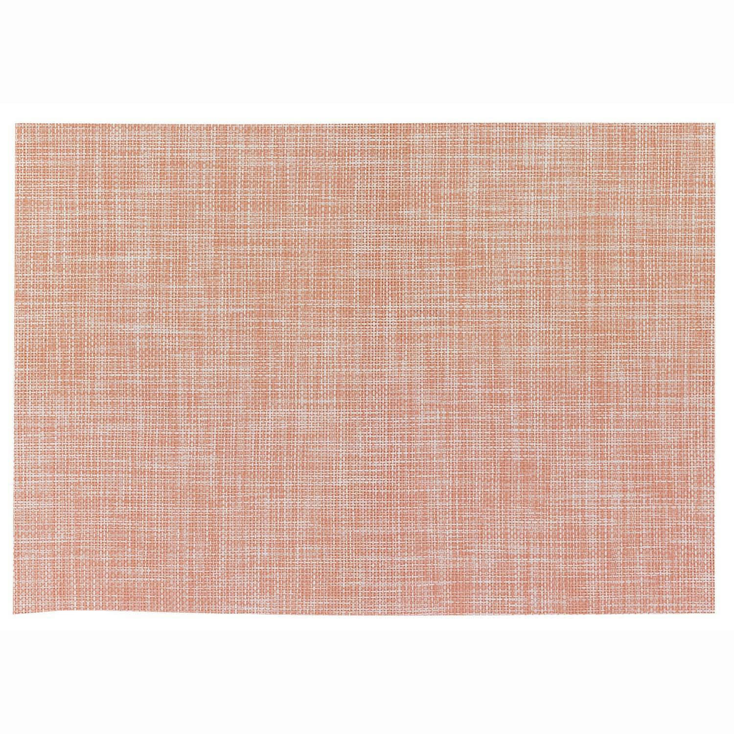 LINA - Set de table  en polyester papaye 33 x 45