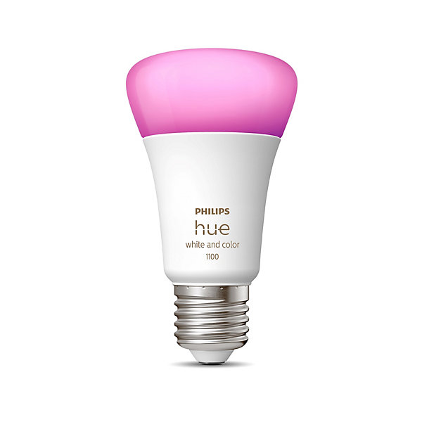 Ampoule connectée connectée dimmable Bluetooth Philips Hue IP20 A60 E27 1100lm 11W multicolore