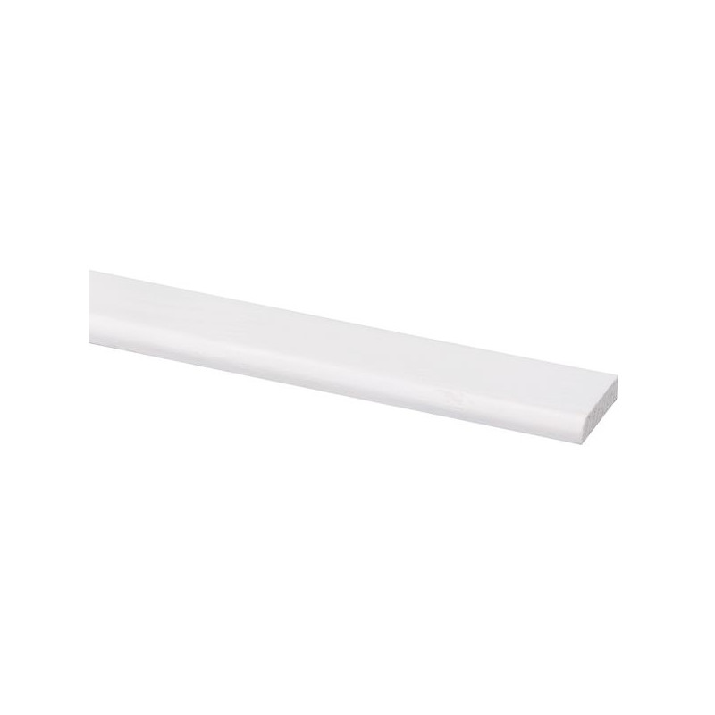 Moulure plate en pin blanche 270 x 2,2 x 0,5 cm