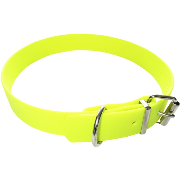 Halsband, Biothane genietet, 60 cm, BioThane, Neongelb