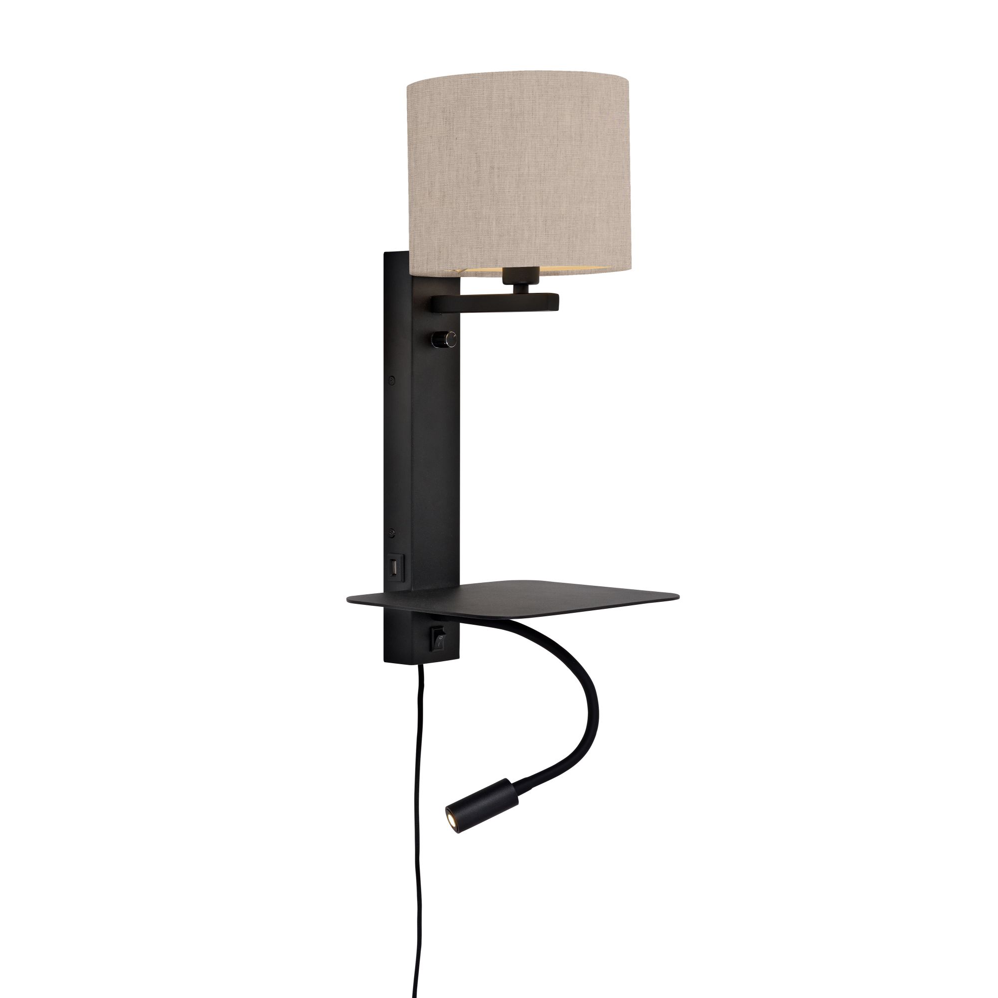 it's about RoMi wandlamp Florence - bruin - 24x22x52cm