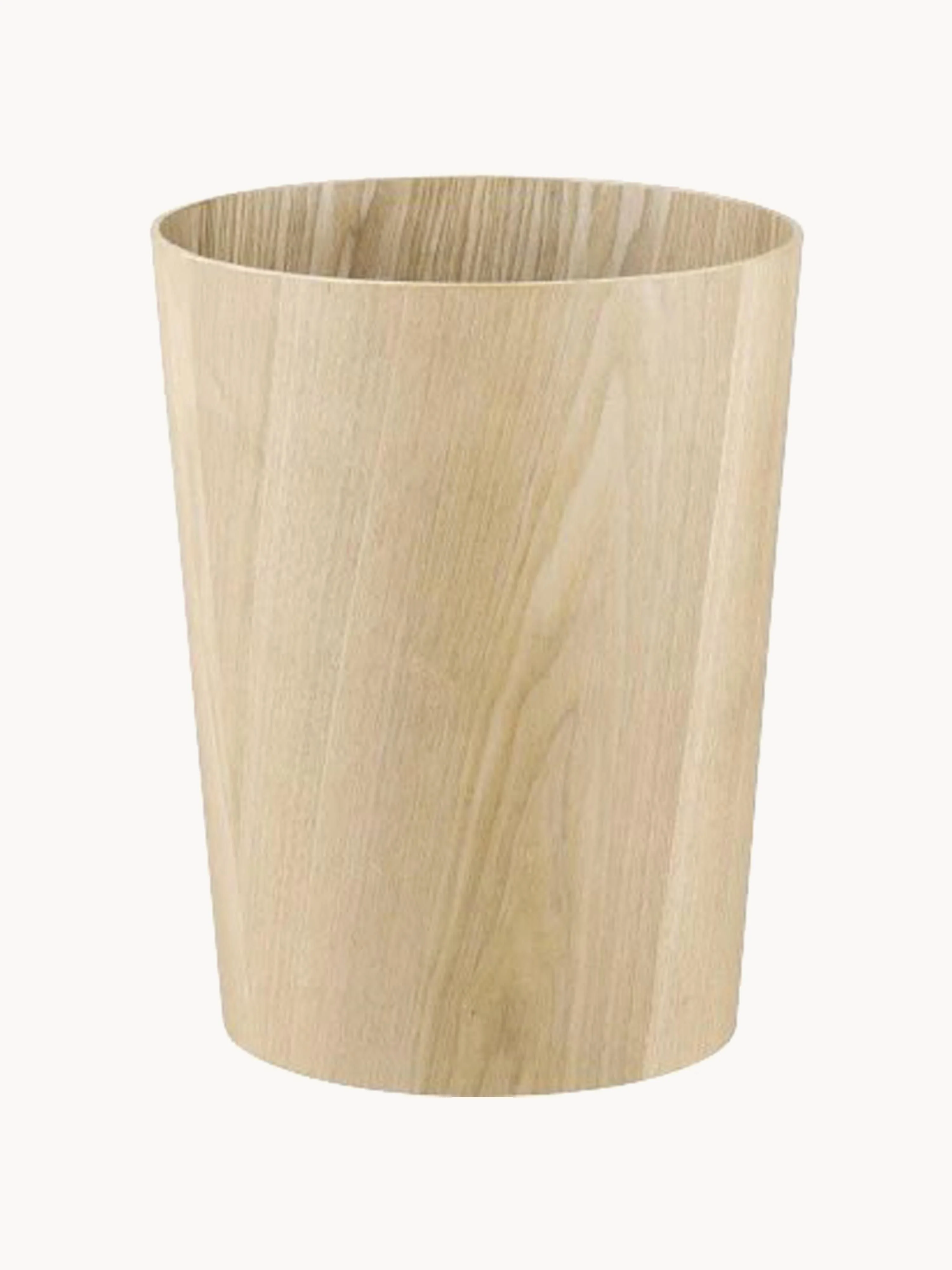 Runder Papierkorb Wilo aus Holz