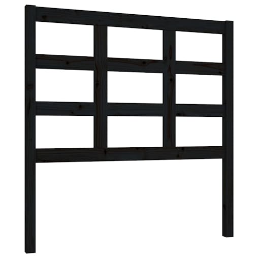 NNEVL Bed Headboard Black 95.5x4x100 cm Solid Wood Pine