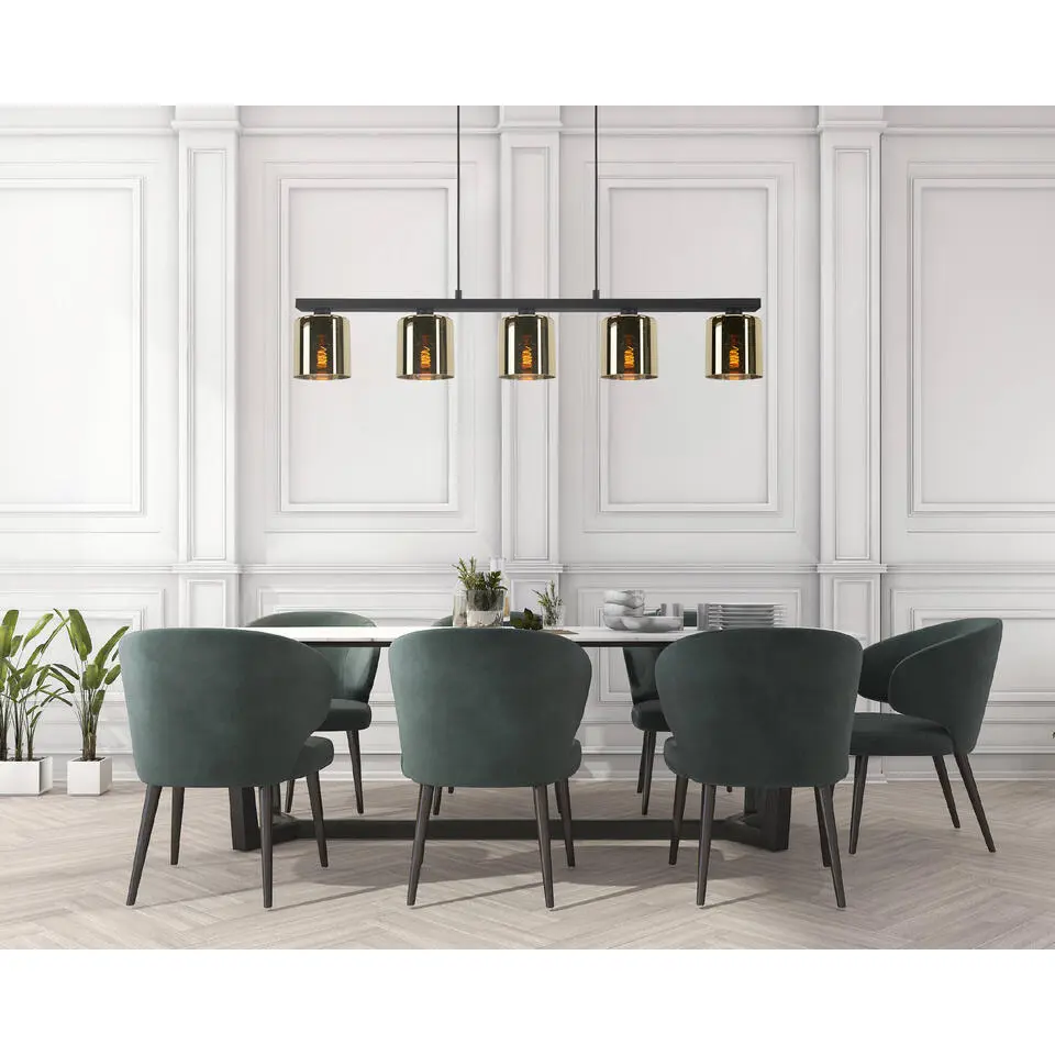 EGLO Cadley Hanglamp - E27 - 121 cm - Goudkleurig glas