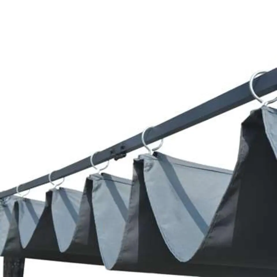 vidaXL - Prieel - Antraciet - Poly rattan - 300 x 300 x 220 cm