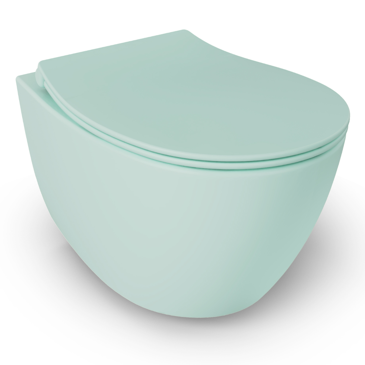 Isvea Wc Toilet Badkamer Hangend Mint Groen Inclusief Softclose Toiletbril