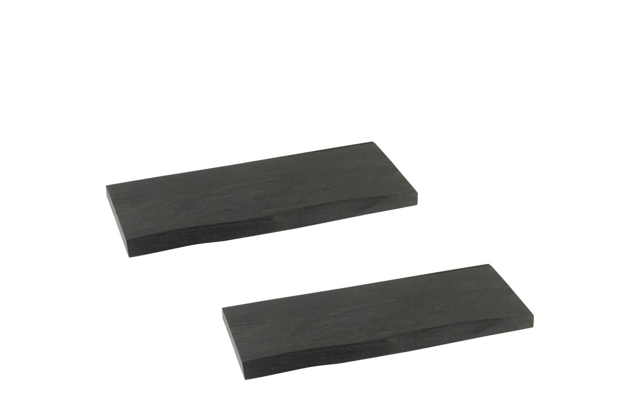 EDGAR - Lot de 2 etagère murale rectangulaire en bois d'acacia l70