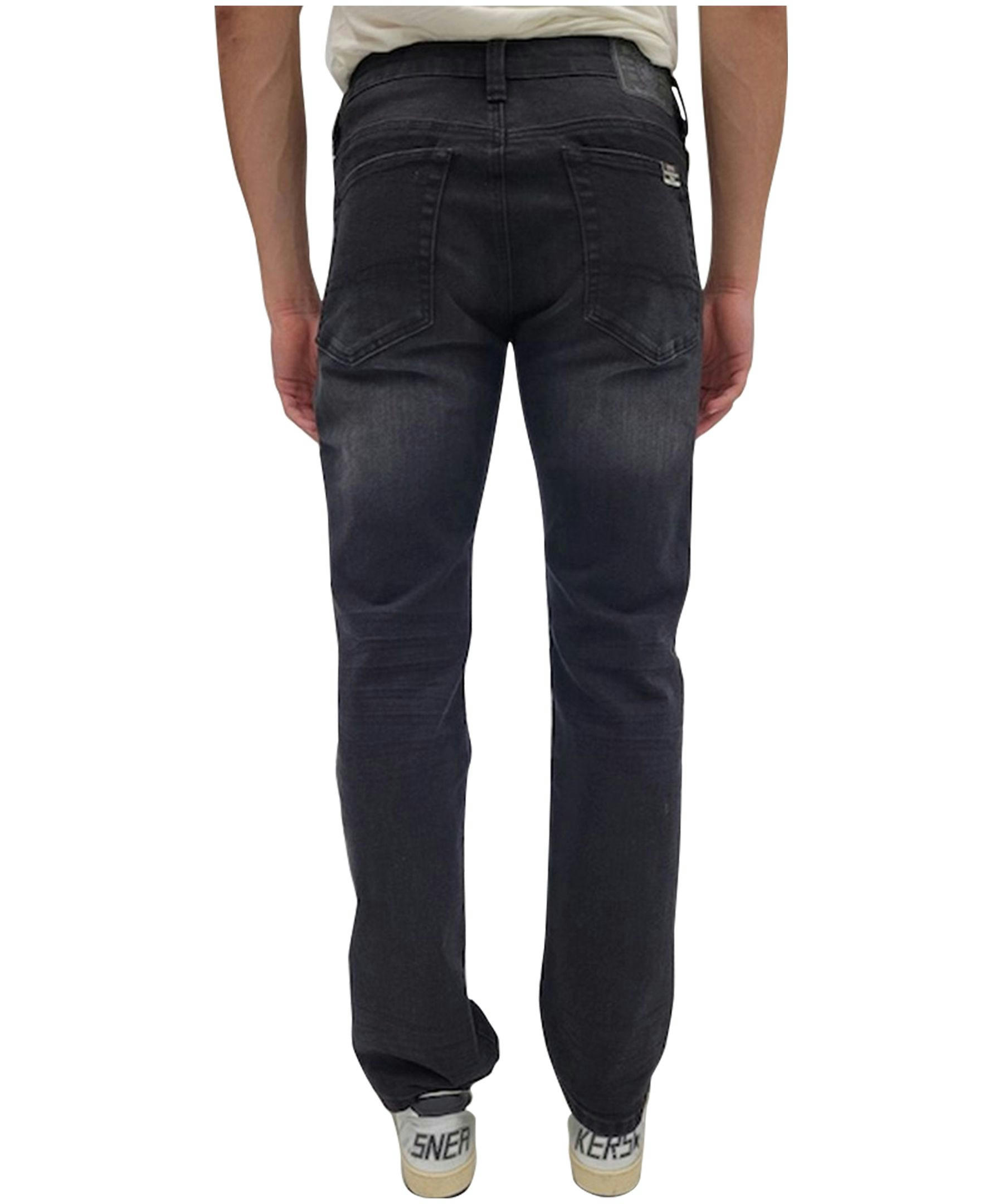 Buffalo Men's Relaxed Fit Straight Leg Mid Rise Stretch Jeans