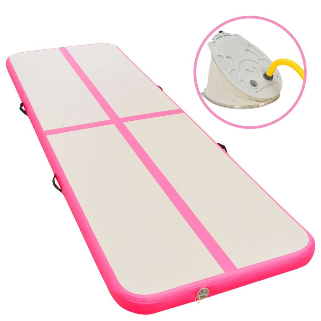Mata gimnastyczna Różowe 500 x 100 x 10 cm PVC vidaXL