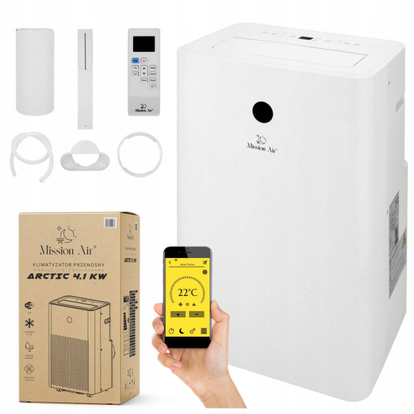 Klimatyzator przenośny Mission Air ARCTIC 4,1kW osuszacz swing WIFI