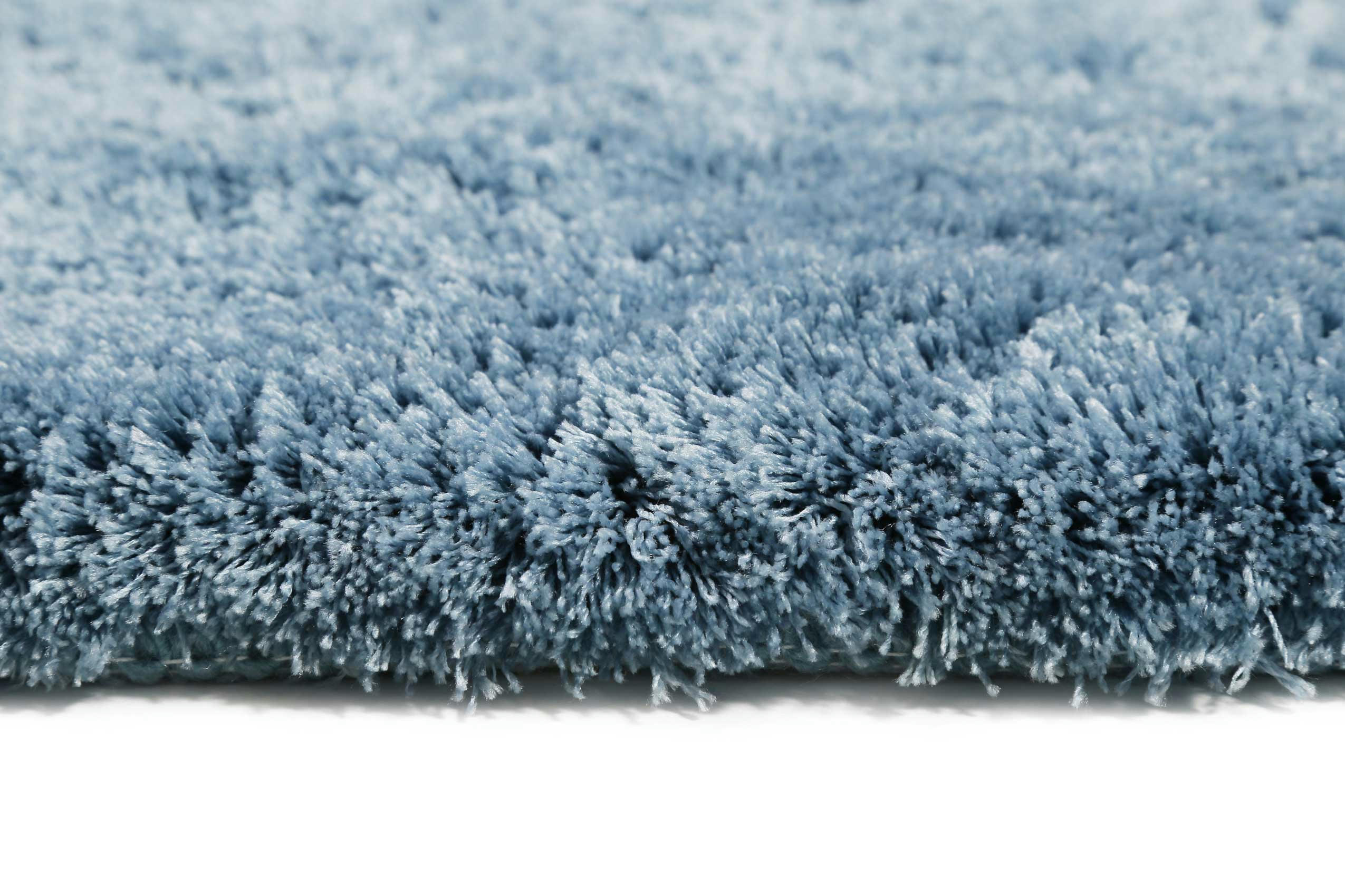 PORTO AZZURRO - Tapis de bain rond en microfibre antidérapant bleu 90 D