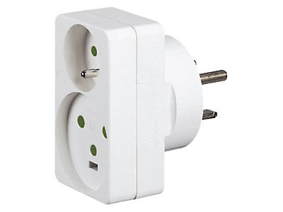 Adaptateur 2P T fiche 16A   fiche 20A vers socle 32A Legrand