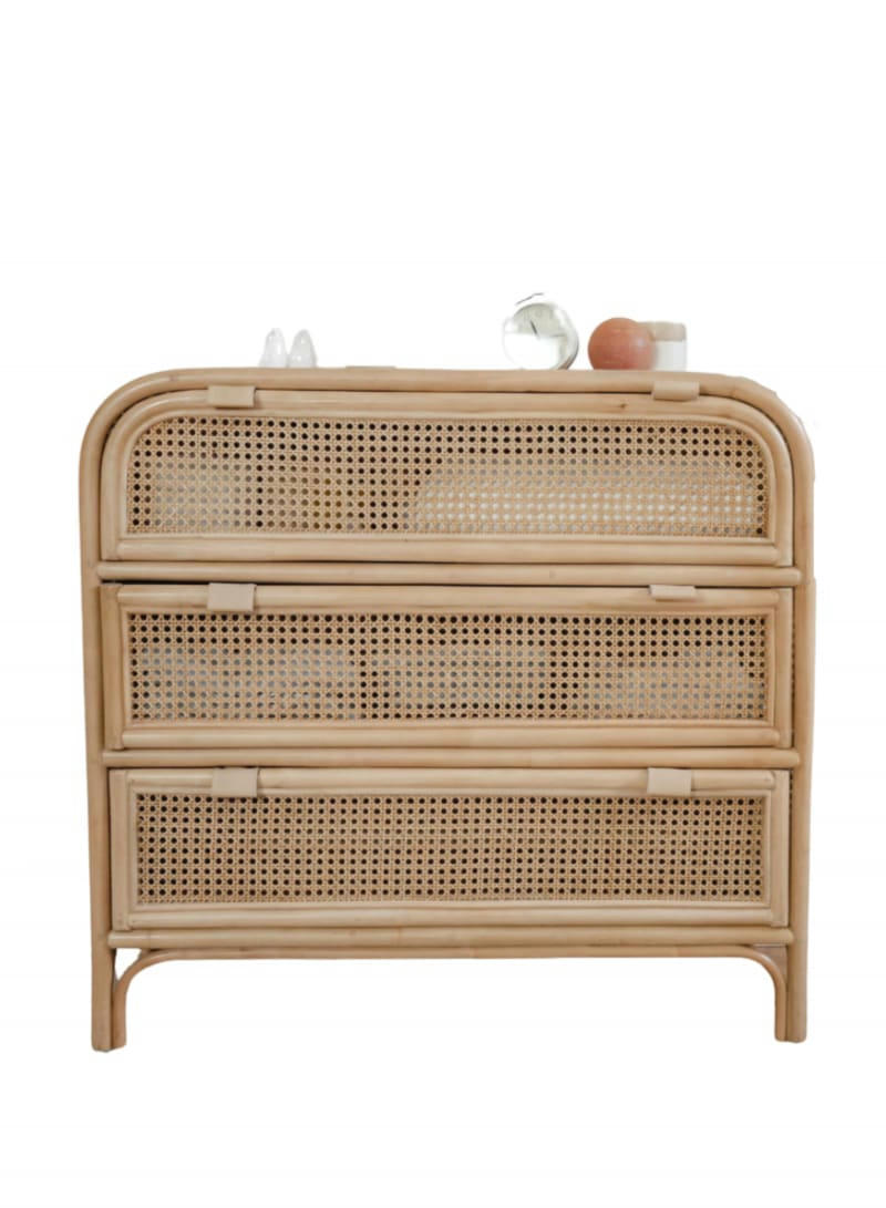 - Coffre rotin et cannage