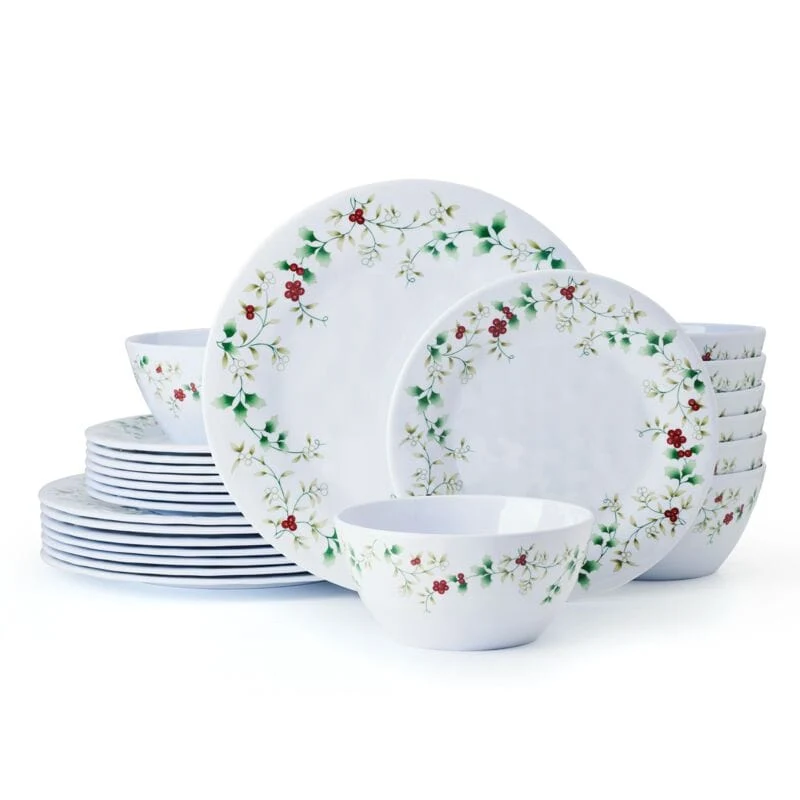 Winterberry® Melamine 24 Piece Dinnerware Set, Service for 8