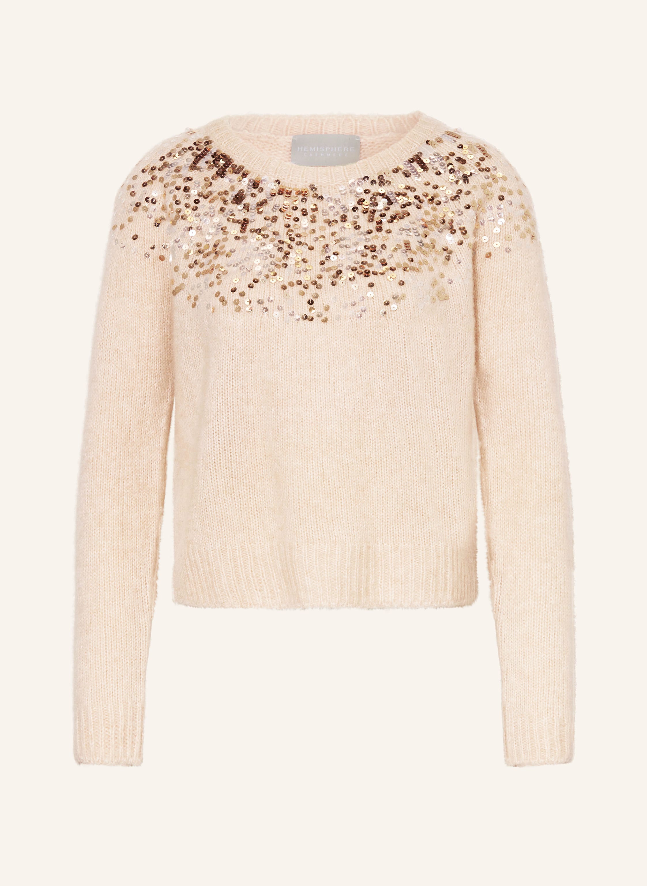 HEMISPHERE Pullover mit Cashmere und Pailletten